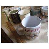 Vintage cut glass decanter, stemwar...