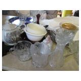 Lot of assorted cut glass, royal st...