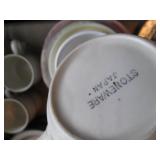 Cut Glass punch bowl with glasses, ...