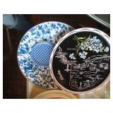 Cut Glass punch bowl with glasses, ...