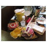 Vintage coffee servers, candle hold...