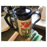 Vintage coffee servers, candle hold...