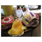 Vintage coffee servers, candle hold...