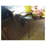 (2) Vintage folding card tables. On...