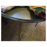 (2) Vintage folding card tables. On...