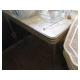 (2) Vintage folding card tables. On...