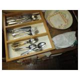 Wood drawer organizer, flatware and...