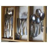 Wood drawer organizer, flatware and...