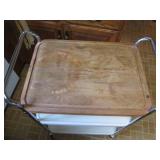 Vintage metal butler style cart wit...