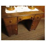Vintage hardwood 3-drawer 2-cupboar...