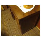Vintage hardwood 3-drawer 2-cupboar...