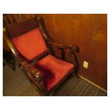 Vintage Wood framed rocking chair w...
