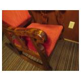 Vintage Wood framed rocking chair w...
