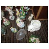 Lot of ceramic and glass Avon Rabbi...