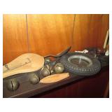 Vintage sleighbells, utensils, nove...