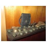 Vintage sleighbells, utensils, nove...