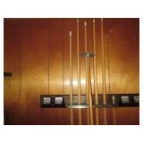 Set of (6) Vintage Pool sticks plus...