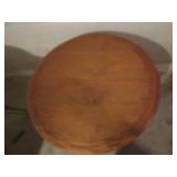 Wood hexagon shaped end table with ...
