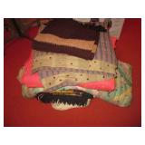 Bundle of quilts, afghans and other...