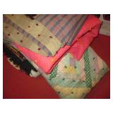 Bundle of quilts, afghans and other...