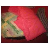 Bundle of quilts, afghans and other...