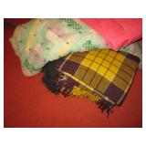 Bundle of quilts, afghans and other...