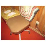 Vintage padded Rolling office chair...