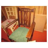 Vintage padded dining chair, Vintag...