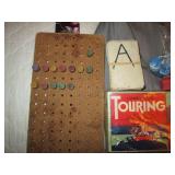 Lotbof vintage tin toys flash cards...