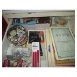 Sewing notions, craft supplies with...