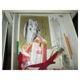 Sewing notions, craft supplies with...