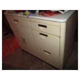 Vintage metal storage cabinet with ...