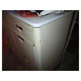 Vintage metal storage cabinet with ...