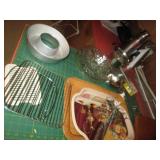 Vintage decorative metal serving tr...