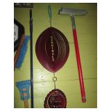 Content on garage table and wall in...