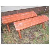 Pair of picnic table style benches...