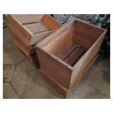 Bundle of assorted size wood crates...