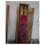 Vintage 7ft all-Wood toboggan with ...