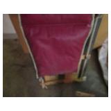 Vintage 7ft all-Wood toboggan with ...