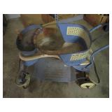 Antique metal walker style stroller...