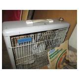 Vintage metal box fan in addition t...