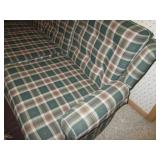 Plaid couch in good condition...
