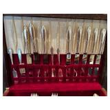 54-Piece Rogers Silverplate Flatware Set with Storage Chest