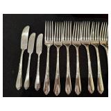 54-Piece Rogers Silverplate Flatware Set with Storage Chest