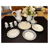 Mixed Decorative Porcelain Collection Including Vases, Plates, and Figurines