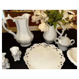 Mixed Decorative Porcelain Collection Including Vases, Plates, and Figurines