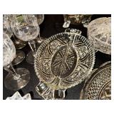 Collection of Vintage Glassware and Crystal Serving Pieces