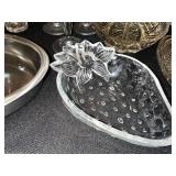 Collection of Vintage Glassware and Crystal Serving Pieces