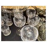 Collection of Vintage Glassware and Crystal Serving Pieces