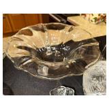 Collection of Vintage Glassware and Crystal Serving Pieces